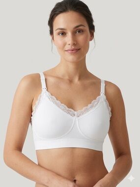 H&M White Lace Soft-Cup Bra